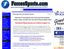 Tablet Screenshot of forcessports.com